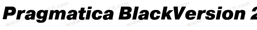 Pragmatica BlackVersion 2000字体转换
